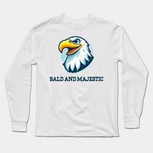 Bald and Majestic Eagle illustration Long Sleeve T-Shirt